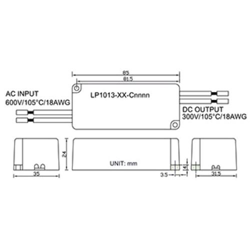 LP1013-36-C1000 1000mA constant current, 8-12Vd-2