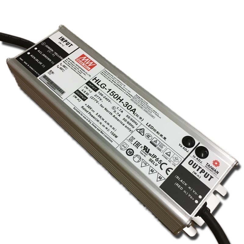 HLG-150H-30A, 150w Adjustable, 27-33v voltage, 300