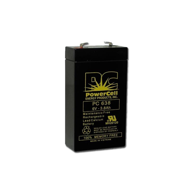 PC638 6.0v 3.8 amp hour lead calcium battery
