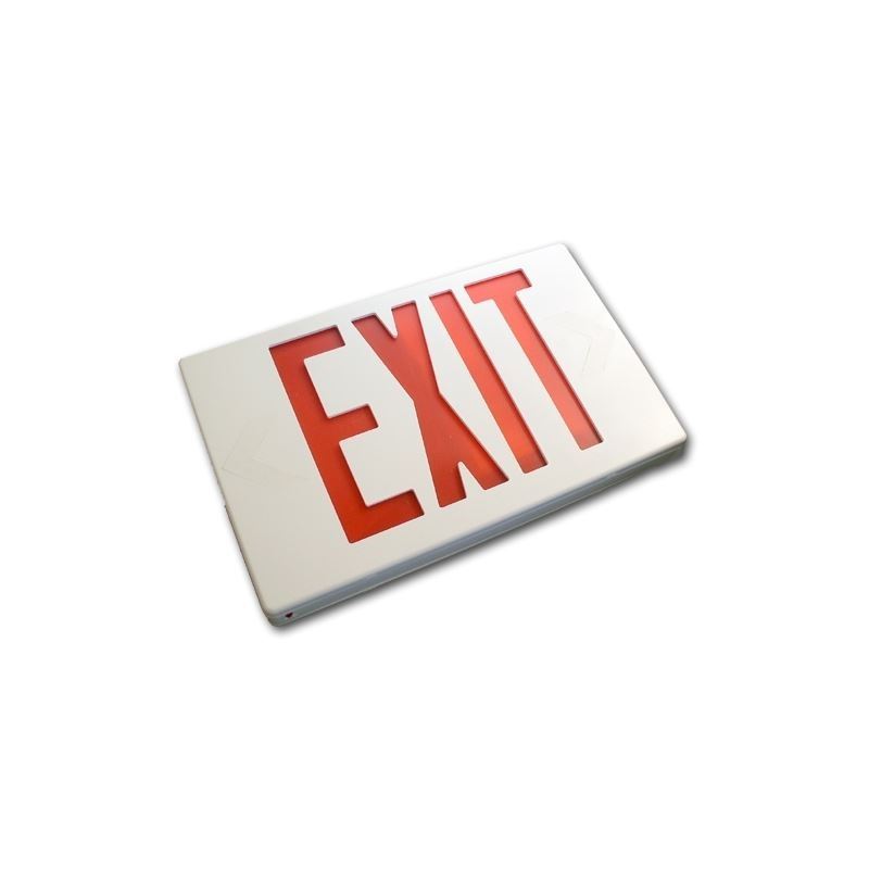EZXTEU2RW-EM Red LED Exit Sign with Battery Backup
