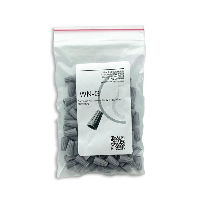 WN-G (100 pack) - Grey Wire Nut Easy twist Grey wi