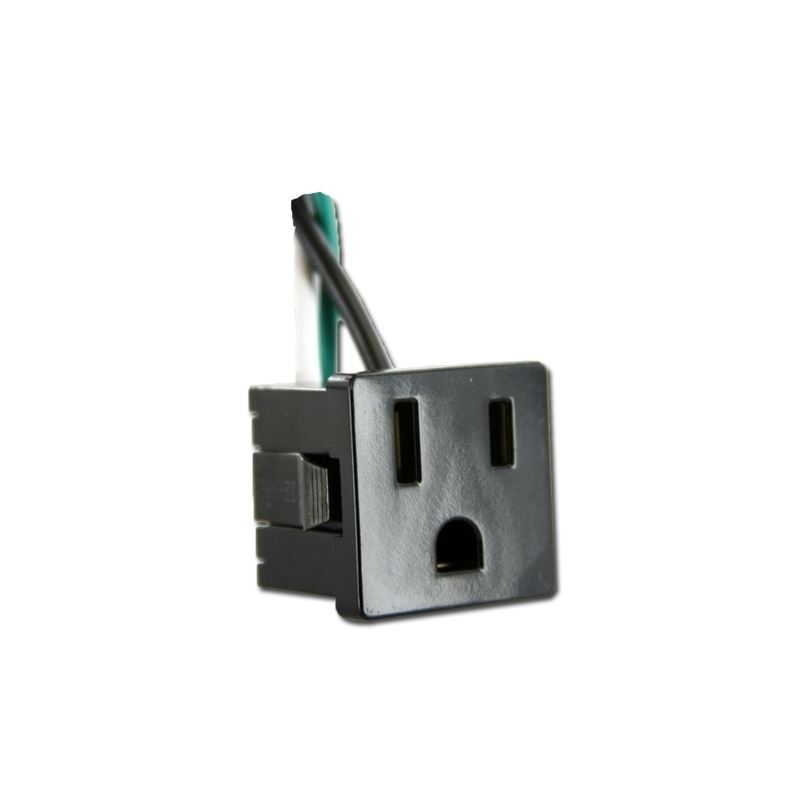 1374-001BL 3 prong snap in receptacle