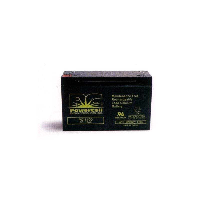 PC6100 6.0v 10.0 amp hour lead acid battery